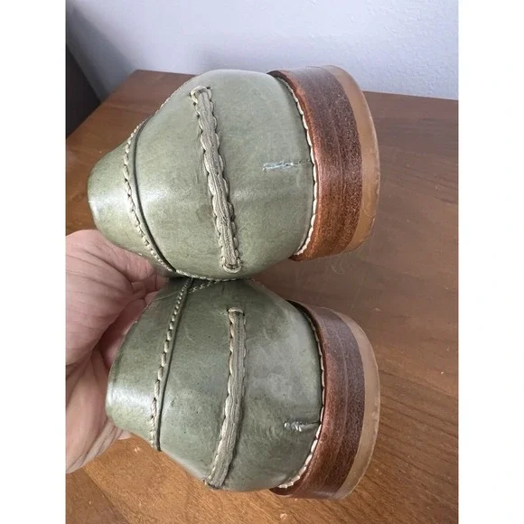 BURBERRY WOMENS LEATHER LOAFERS Green Tassel SHOES EU 36.5 ITALY - Picture 13 of 17